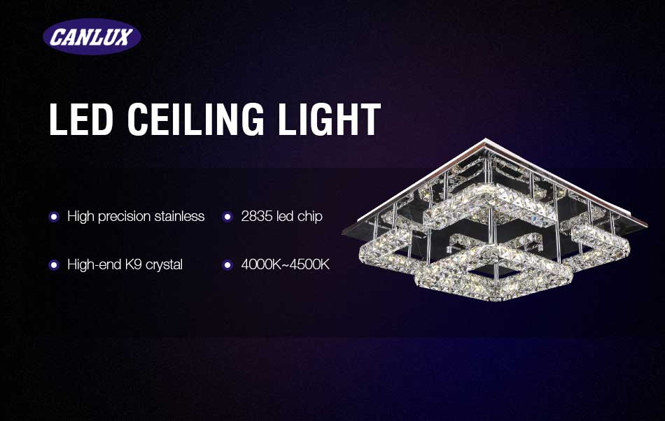 High quality 48W crystal Ceiling Lights