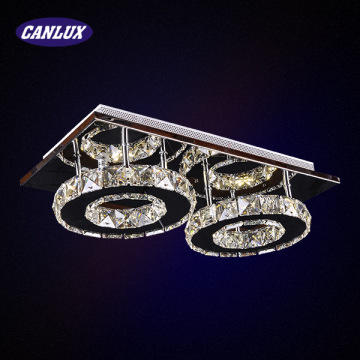 18W crystal ceiling pendant light with stainless steel material