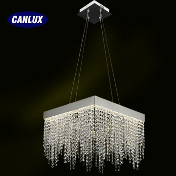 72W hanging pendant lights with pure aluminum and high quality crystal
