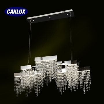 100W hanging pendant light with pure aluminum and high quality crystal