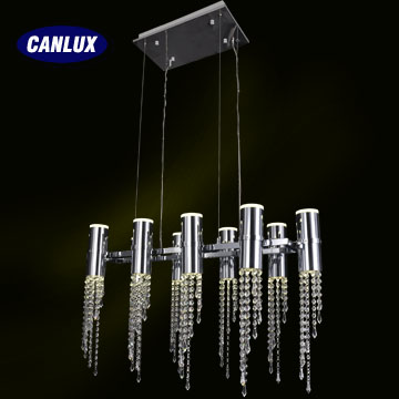 100W hanging pendant light with pure aluminum and high quality crystal