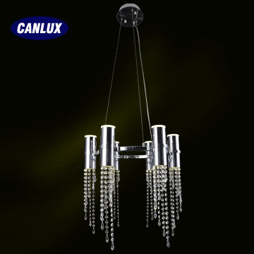 60W hanging pendant lights with pure aluminum and high quality crystal