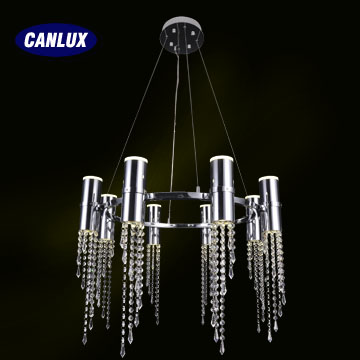 80W hanging pendant lights with pure aluminum and high quality crystal