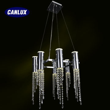 80W hanging pendant lights with pure aluminum and high quality crystal